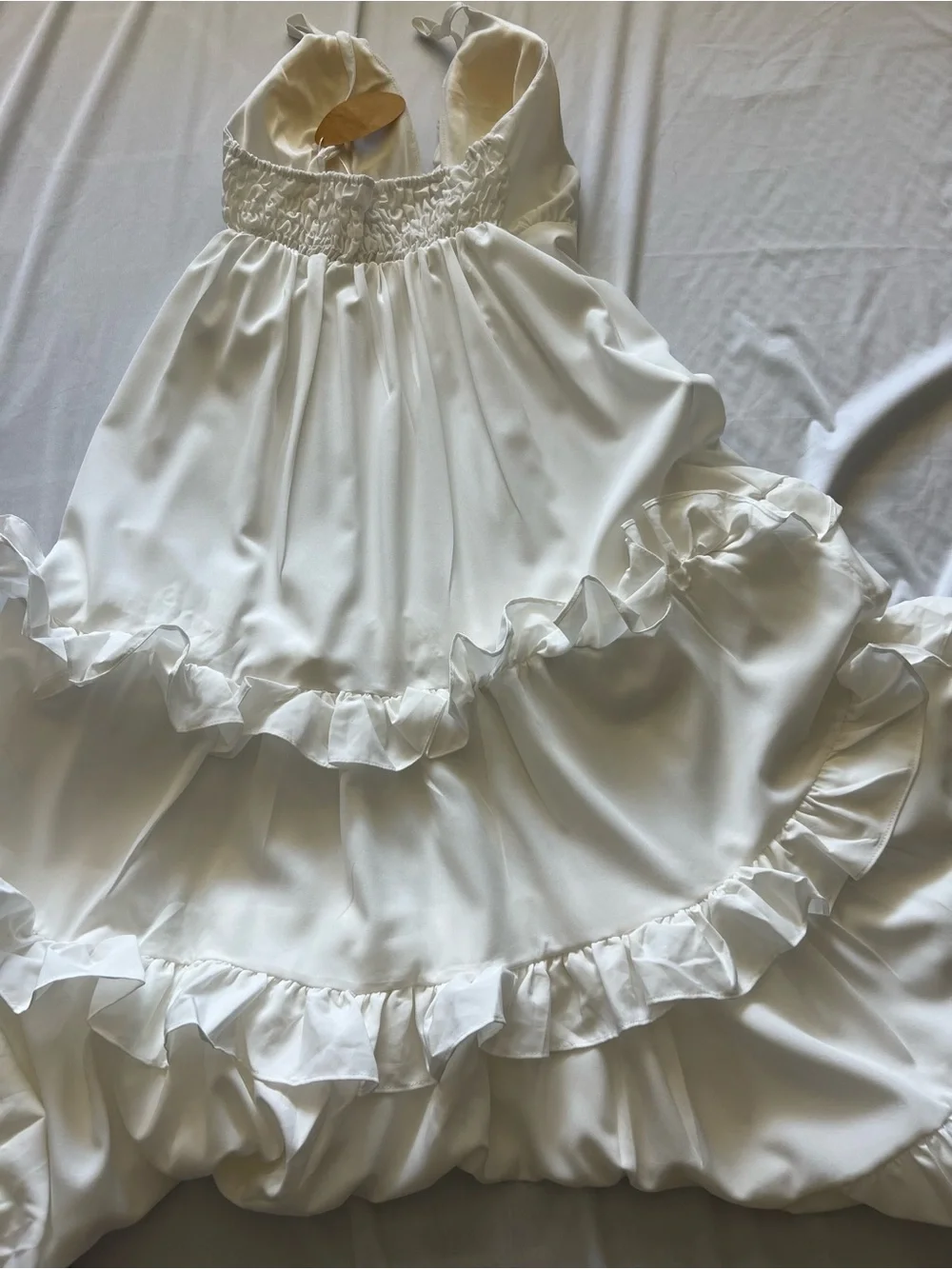 White Ruffled Tiered Women's Skirt